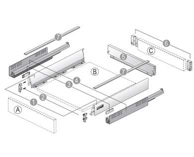 Тандембокс Hettich Innotech 500 мм Тандембокс Hettich Innotech 500 мм